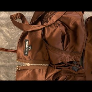 Satin chocolate skirt set